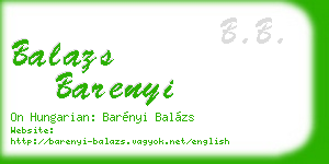 balazs barenyi business card