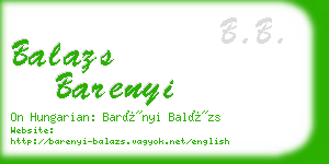 balazs barenyi business card